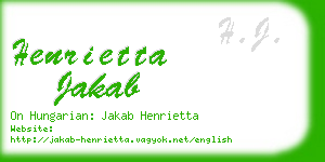 henrietta jakab business card